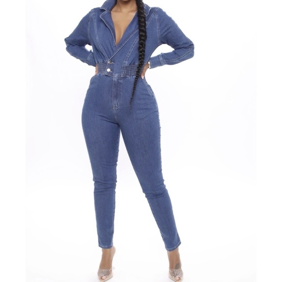 Denim Jumpsuit - Picture 2 of 3